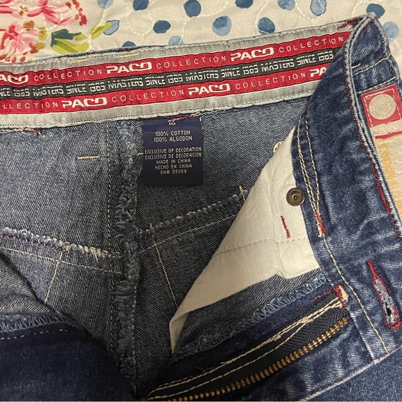 Vintage Y2K Paco Wide Leg Denim Jeans Waist size 10 - 26W - Picture 8 of 12